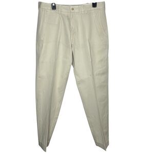 Polo by Ralph Lauren Preston Pant Kaki Tan Cotton Men Dress Pant Size 34/30